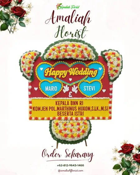 Papan Bunga Pernikahan Menanga Siamang